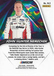 AUTOGRAPHED John Hunter Nemechek 2020 Panini Prizm Racing NEXT LEVEL (#38 Front Row Motorsports Driver) NASCAR Cup Series Rookie Insert Signed Collectible Trading Card with COA
