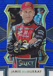 AUTOGRAPHED Jamie McMurray 2017 Panini Select Racing GRANDSTAND (#1 Mcdonalds Team) Blue Prizm Insert Signed NASCAR Collectible Trading Card with COA #131/199