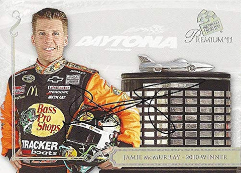 AUTOGRAPHED Jamie McMurray 2011 Press Pass Premium Racing THE 500 CLUB DAYTONA TROPHY (#1 Bass Pro Shops Team) Sprint Cup Series Signed NASCAR Collectible Trading Card with COA