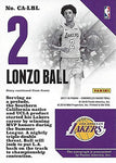 AUTOGRAPHED Lonzo Ball 2017-18 Panini Chronicles Basketball (#2 Los Angeles Lakers) ROOKIE CARD Signed Insert Collectible NBA Basketball Trading Card #16/49