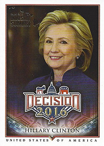 Hillary Clinton 2016 Leaf Decision HAWAII INDUSTRY SUMMIT Extremely Rare Insert Presidential Politics Collectible Promo Trading Card