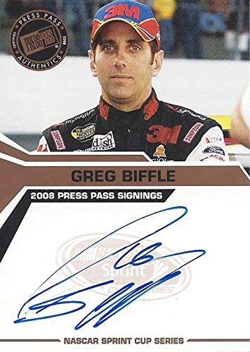 AUTOGRAPHED Greg Biffle 2008 Press Pass Racing SIGNINGS AUTHENTIC