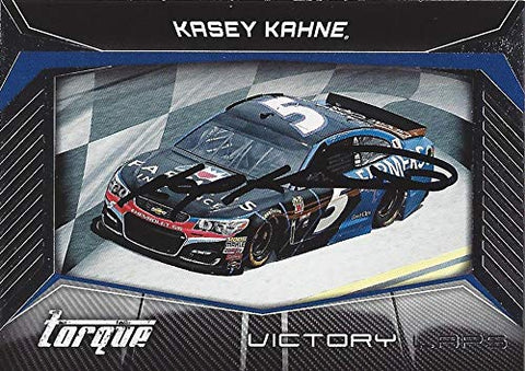 AUTOGRAPHED Kasey Kahne 2017 Panini Torque Racing VICTORY LAPS (#5 Farmers Insurance) Hendrick Motorsports Insert Signed NASCAR Collectible Trading Card with COA