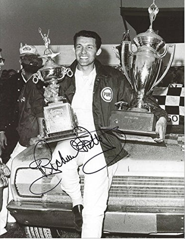 AUTOGRAPHED Richard Petty #43 STP Racing Team RACE WINNER TROPHIES (Winston Cup Series) Vintage Signed Collectible Picture NASCAR 9X11 Inch Glossy Photo with COA