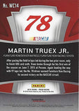 AUTOGRAPHED Martin Truex Jr. 2016 Panini Prizm Racing WINNERS CIRCLE (Pocono Race Win) #78 Funiture Row Toyota Team Chrome Signed NASCAR Collectible Trading Card with COA