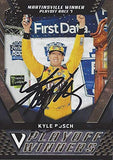 AUTOGRAPHED Kyle Busch 2018 Panini Victory Lane Racing PLAYOFF WINNERS (Martinsville Race Win) #18 M&Ms Team Signed Collectible NASCAR Trading Card with COA