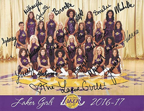 22X AUTOGRAPHED The Laker Girls 2016-2017 Los Angeles Lakers Basketball Team Signed Picture 8X10 Photo with COA