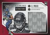 C.J. PROSISE 2016 Panini Gala Football COMING ATTRACTIONS (Game-Used Jersey) JUMBO PATCH Seattle Seahawks Rare Parallel NFL Collectible Trading Card (#04 of 10)
