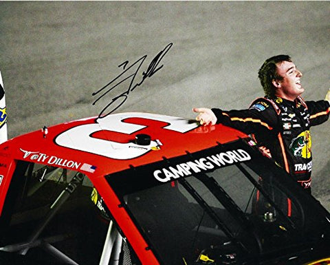 AUTOGRAPHED 2013 Ty Dillon #3 Bass Pro Shops Racing RACE WIN CELEBRATION Camping World Truck Series 8X10 Signed NASCAR Glossy Photo with COA