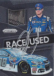 AUTOGRAPHED Dale Earnhardt Jr. 2016 Panini Prizm Racing RACE-USED TIRE (#88 Nationwide Team) Hendrick Motorsports Chrome Insert Signed NASCAR Collectible Trading Card with COA