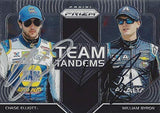 2X AUTOGRAPHED Chase Elliott & William Byron 2018 Panini Prizm Racing TEAM TANDEMS (Hendrick Motorsports) Dual Signed Collectible NASCAR Trading Card with COA and Toploader