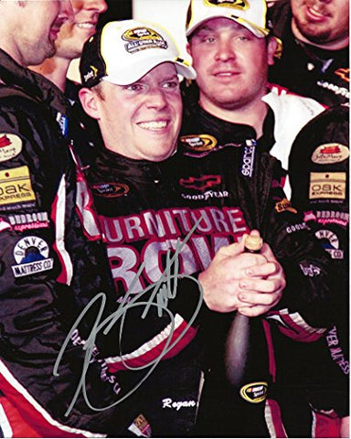 AUTOGRAPHED 2011 Regan Smith #78 Furniture Row Racing DARLINGTON RACE WIN (Victory Lane Celebration Champagne) Signed Picture 8X10 Inch NASCAR Glossy Photo with COA