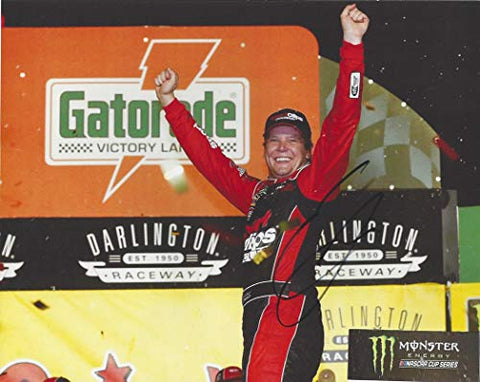 AUTOGRAPHED 2019 Erik Jones #20 Sport Clips Team DARLINGTON THROWBACK RACE WIN (Victory Celebration) Joe Gibbs Racing Signed Collectible Picture NASCAR 8X10 Inch Glossy Photo with COA