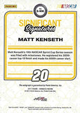 MATT KENSETH 2017 Panini Donruss Racing SIGNIFICANT SIGNATURES AUTOGRAPH(Retirement Final Season) #20 DeWalt Gibbs Driver Insert Collectible NASCAR Trading Card