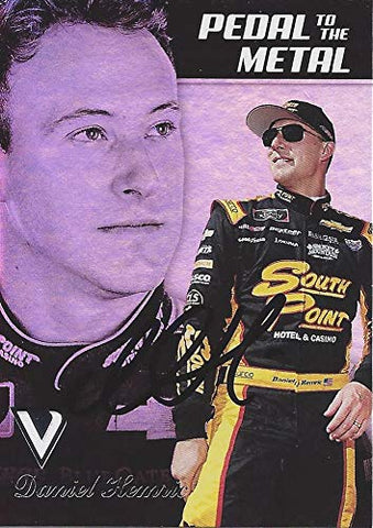 AUTOGRAPHED Daniel Hemric 2018 Panini Victory Lane Racing PEDAL TO THE METAL (South Point RCR Team) Xfinity Series Insert Signed NASCAR Collectible Trading Card with COA