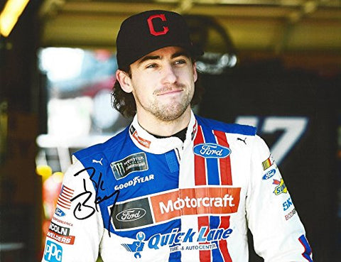 AUTOGRAPHED 2017 Ryan Blaney #21 Motorcraft/Wood Brothers Racing (Cleveland Indians Hat) Monster Energy Cup Series Signed Collectible Picture NASCAR 9X11 Inch Glossy Photo with COA