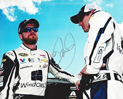 AUTOGRAPHED 2015 Dale Earnhardt Jr. #88 Microsoft Windows 10 Racing (Hendrick Motorsports) Pre-Race Chat Signed 8X10 Picture NASCAR Glossy Photo with COA