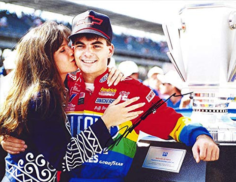 AUTOGRAPHED 1994 Jeff Gordon #24 Vintage DuPont Racing BRICKYARD 400 RACE WIN (Inaugural Race Trophy) Hendrick Motorsports Signed Collectible Picture 9X11 Inch NASCAR Glossy Photo with COA