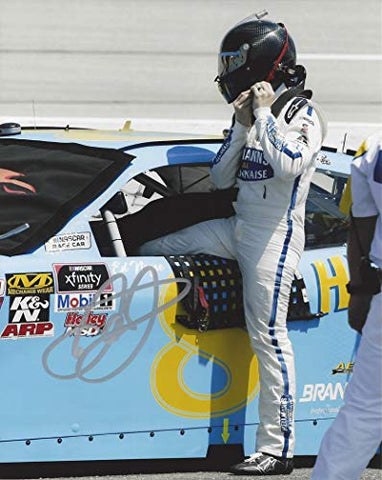 AUTOGRAPHED 2019 Dale Earnhardt Jr. #8 Hellmanns Racing DARLINGTON THROWBACK PIT ROAD PRE-RACE (Xfinity Series Race) JR Motorsports Signed Collectible Picture 8X10 Inch NASCAR Glossy Photo with COA