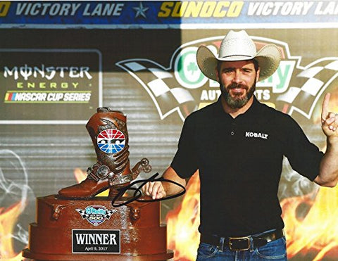 AUTOGRAPHED 2017 Jimmie Johnson #48 Lowes Racing TEXAS RACE WIN (Victory Lane Trophy) Monster Energy Cup Series Signed Collectible Picture NASCAR 9X11 Inch Glossy Photo with COA