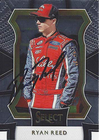 AUTOGRAPHED Ryan Reed 2017 Panini Select Racing GRANDSTAND (#16 Lilly Roush Team) Xfinity Series Prizm Signed NASCAR Collectible Trading Card with COA