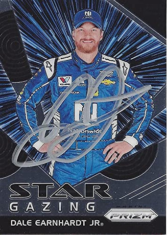 AUTOGRAPHED Dale Earnhardt Jr. 2018 Panini Prizm Racing STAR GAZING (#88 Nationwide Team) Hendrick Motorsports Signed NASCAR Collectible Trading Card with COA