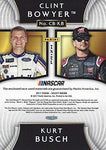 2X AUTOGRAPHED Clint Bowyer & Kurt Busch 2017 Panini Select Racing SELECT PAIRS (Race-Used Tire) Stewart-Haas Team Dual Signed NASCAR Collectible Trading Card with COA