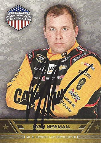 AUTOGRAPHED Ryan Newman 2014 Press Pass American Thunder Racing (#31 Caterpillar Team) CAT Sprint Cup Series Signed NASCAR Collectible Trading Card with COA