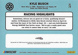 AUTOGRAPHED Kyle Busch 2019 Panini Donruss Optic Racing (#18 M&Ms Team) Joe Gibbs Racing Monster Cup Series Chrome Signed Collectible NASCAR Trading Card with COA