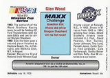 AUTOGRAPHED Glen Wood 1993 Maxx Racing (Winston Cup Series Team Owner) Vintage Chrome Signed NASCAR Collectible Trading Card with COA