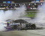 AUTOGRAPHED 2020 Kyle Busch #18 Skittles Zombie Team TEXAS RACE WIN (Victory Burnout) Joe Gibb Racing NASCAR Cup Series Signed Picture 8X10 Inch Glossy Photo with COA