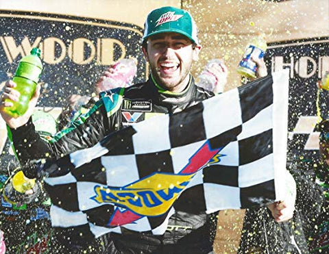 AUTOGRAPHED 2018 Chase Elliott #9 Mountain Dew Racing KANSAS RACE WIN (Hollywood Casino 400) Victory Lane Celebration Monster Energy Cup Series Signed Picture 9X11 Inch NASCAR Glossy Photo with COA