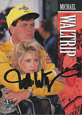 AUTOGRAPHED Michael Waltrip 1995 Press Pass Racing (#30 Pennzoil Team) Winston Cup Series Vintage Signed NASCAR Collectible Trading Card with COA
