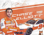 AUTOGRAPHED 2019 Chase Elliott #9 Hooters Chevrolet Camaro Racing Team (Hendrick Motorsports) Monster Energy Cup Series Signed Collectible Picture 8X10 Inch NASCAR Hero Card Photo with COA