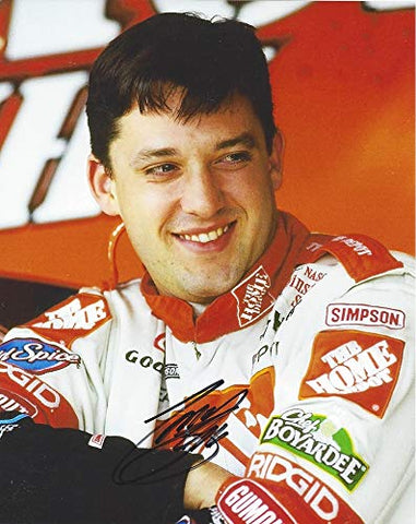 AUTOGRAPHED 1999 Tony Stewart #20 The Home Depot Racing ROOKIE SEASON (Garage Area) Winston Cup Series Signed Collectible Picture 8X10 Inch NASCAR Glossy Photo with COA