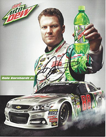 AUTOGRAPHED Dale Earnhardt Jr. #88 Diet Mountain Dew Racing (Hendrick Motorsports) Sprint Cup Series Burnout Signed Collectible Picture NASCAR 9X11 Inch Hero Card Photo with COA