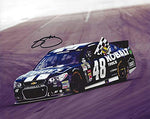 AUTOGRAPHED 2012 Jimmie Johnson #48 Kobalt Tools Racing BRICKYARD RACE WIN (Checkered Flag Victory Celebration) Hendrick Signed Picture 8X10 Inch NASCAR Glossy Photo with COA