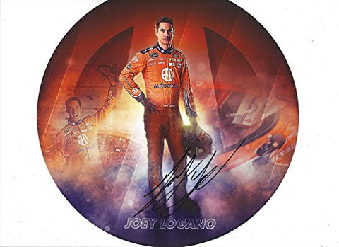 AUTOGRAPHED 2018 Joey Logano #22 Autotrader Ford Fusion Racing (Team Penske) Monster Energy Cup Series Picture 9X9 Inch Signed NASCAR Collectible Hero Card Photo with COA