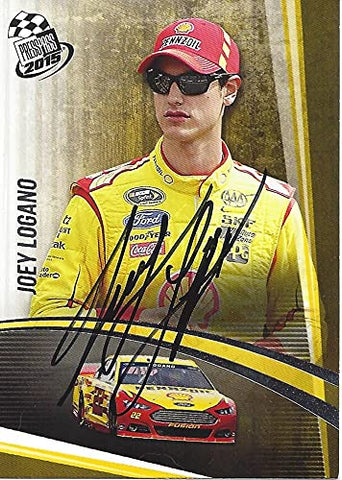 AUTOGRAPHED Joey Logano 2015 Press Pass Racing (#22 Shell Pennzoil) Team Penske Sprint Cup Series Signed NASCAR Collectible Trading Card with COA