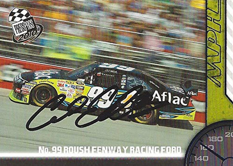 AUTOGRAPHED Carl Edwards 2010 Press Pass Racing MPH (#99 Aflac Team) Roush-Fenway Sprint Cup Series Ford Fusion Signed NASCAR Collectible Trading Card with COA