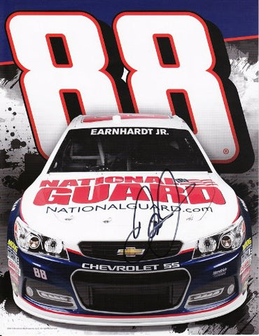 AUTOGRAPHED 2013 Dale Earnhardt Jr. #88 National Guard Racing Signed 9X11 Inch NASCAR Hero Card Photo with COA