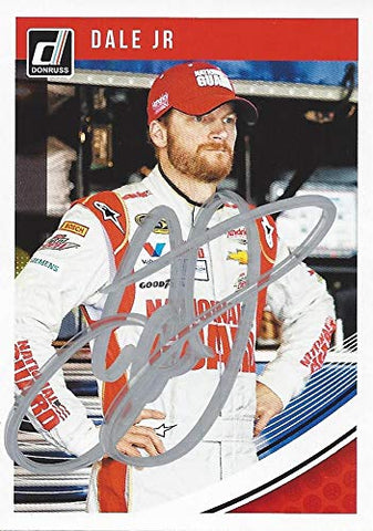 AUTOGRAPHED Dale Earnhardt Jr. 2019 Panini Donruss Racing (#88 National Guard Team) Hendrick Motorsports Signed NASCAR Collectible Trading Card with COA