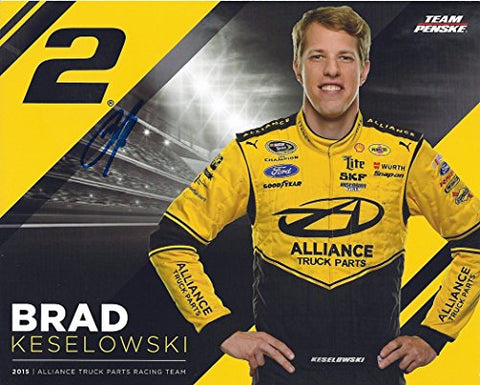 AUTOGRAPHED 2015 Brad Keselowski #2 Alliance Truck Parts Racing (Sprint Cup Series) Team Penske Signed Collectible Picture NASCAR 8X10 Inch Hero Card Photo with COA
