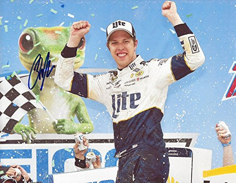 AUTOGRAPHED 2016 Brad Keselowski #2 Miller Lite Racing TALLADEGA RACE WIN (Victory Lane Celebration) Team Penske Signed Collectible Picture NASCAR 9X11 Inch Glossy Photo with COA