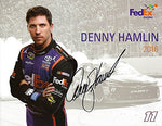 AUTOGRAPHED 2016 Denny Hamlin #11 FedEx Express Racing (Sprint Cup Series) Joe Gibbs Team Signed Picture 9X11 Inch NASCAR Hero Card Photo with COA