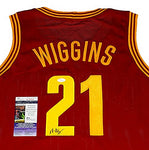 AUTOGRAPHED 2014 Andrew Wiggins #21 Cleveland Cavaliers Basketball (1st Overall Draft Pick) NBA Rookie Jersey with JSA COA
