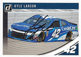 AUTOGRAPHED Kyle Larson 2019 Panini Donruss Racing (#42 Credit One Bank Ganassi Team) Monster Cup Series Signed NASCAR Collectible Trading Card with COA