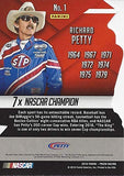 AUTOGRAPHED Richard Petty 2016 Panini Prizm Racing 7X CHAMPION (#43 STP Team) Chrome Diecut Insert Signed Collectible NASCAR Trading Card with COA and Toploader