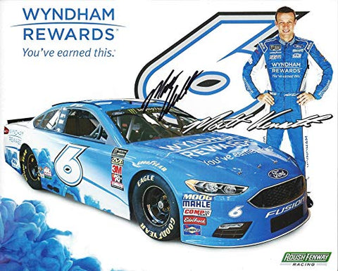 AUTOGRAPHED 2018 Matt Kenseth #6 Wyndham Rewards Ford Fusion Team (Roush Fenway Racing) Monster Energy Cup Series Signed Collectible Picture NASCAR 8X10 Inch Hero Card Photo with COA