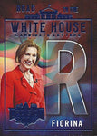 CARLY FIORINA 2016 Leaf Decision ROAD TO THE WHITE HOUSE CANDIDATE LETTERS (Letter R) Blue Parallel Insert Relic Collectible Trading Card